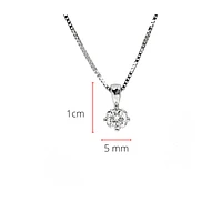 14K White Gold 0.30cttw Round Cut Canadian Diamond Pendant, 18”