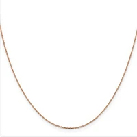 14K Rose Gold Diamond-Cut Cable Chain with Lobster Clasp - 1.00 mm Various Length