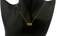 14K Yellow Gold 0.10cttw Diamond Pendant, 18"