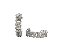 10K White Gold 0.66cttw Miami Cuban Link Diamond Earring
