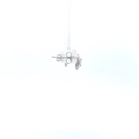 925 Sterling Silver Opal & Diamond Stud Earrings