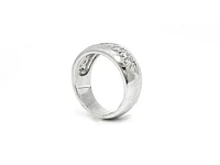 14K White Gold 0.80cttw Diamond Pave Ring, size 6