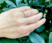 10K White Gold 0.15cttw Illusion Setting Diamond Ring, size 6.5