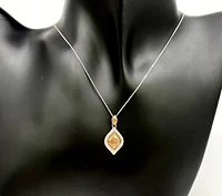10K Rose Gold 0.25cttw Diamond Pendant, 18"