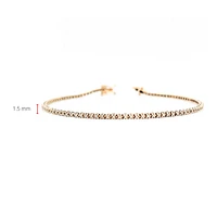 14K Rose Gold 0.35cttw Diamond Tennis Bracelet, 7"