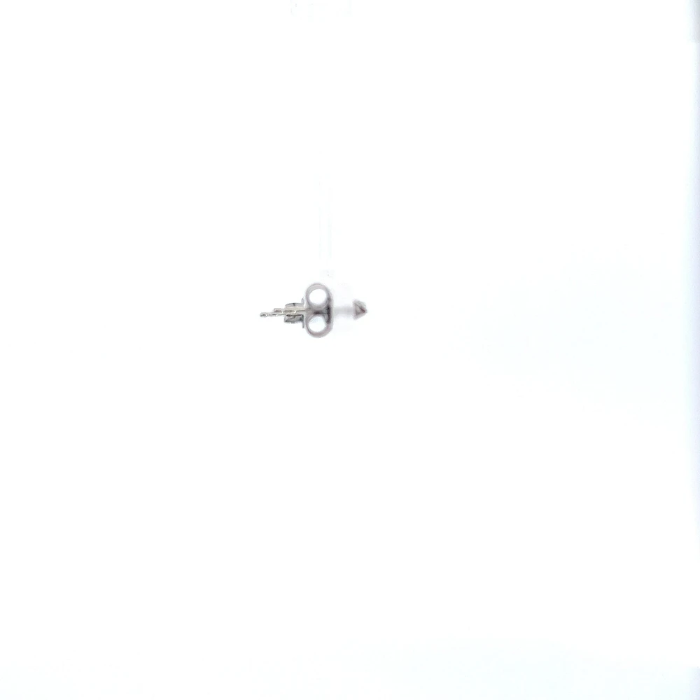 10K White Gold Diamond Solitaire Earrings 0.06cttw