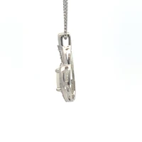 925 Sterling Silver Opal & Diamond Necklace