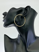 10K Gold 50mm Sleeper/Keeper/Hoop Earrings