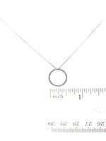 10K White Gold 0.05cttw Diamond Eternity Pendant - 18"