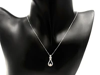 10K White Gold 0.20cttw Canadian Diamond Necklace, 18"