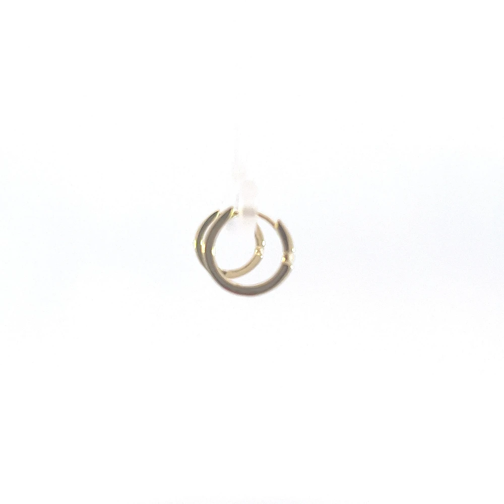 10K Gold 0.04cttw Diamond Hoop / Huggie / Hinged Earring