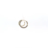 10K Gold 0.04cttw Diamond Hoop / Huggie / Hinged Earring