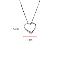 10K White Gold 0.017cttw Round Cut Diamond Pendant
