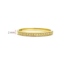 10K Yellow Gold 0.10cttw Diamond  Band, size 7