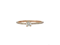10K Rose Gold 0.30cttw Canadian Diamond Ring, Size 6.5