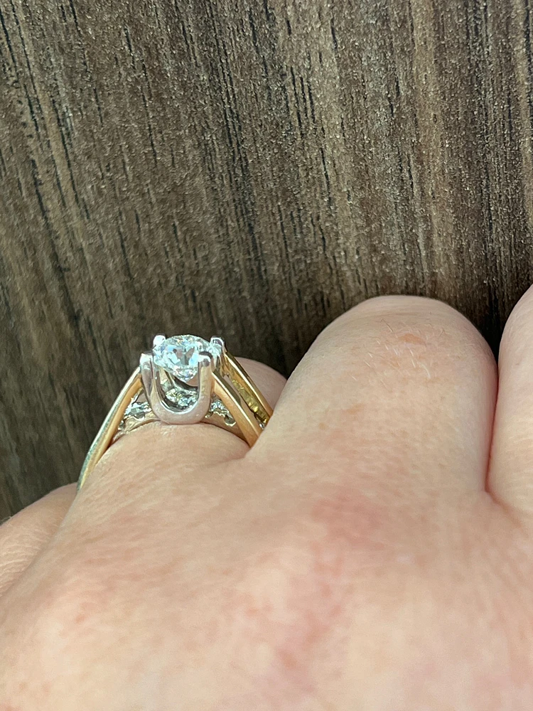 14K Yellow Gold 1.45cttw Canadian Diamond Engagement Ring, 6.5 - / White