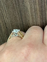 14K Yellow Gold 1.45cttw Canadian Diamond Engagement Ring, 6.5 - / White