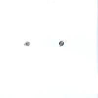 10K White Gold Diamond Solitaire Earrings 0.06cttw