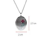 Sterling Silver Oval Locket Necklace 18"