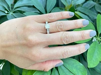 14K White Gold 1.84cttw Diamond Engagement Ring, size 7.5