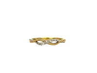 10K Yellow Gold Diamond 0.10cttw Ring, Size 6.5