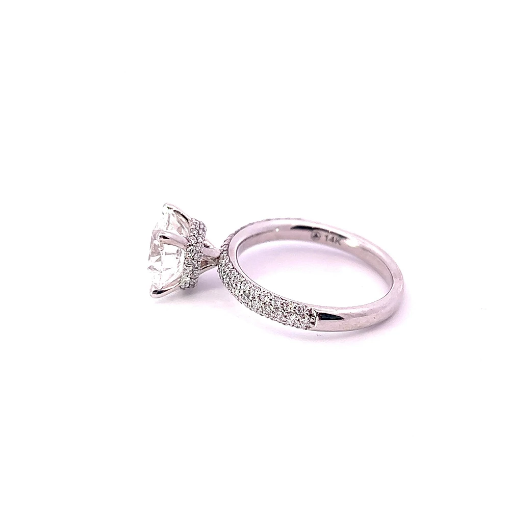 14K White Gold 3.62cttw Lab Grown Diamond Engagement Ring - /