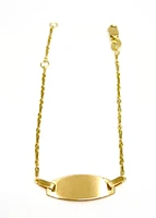 10K Yellow Gold Baby ID Bracelet