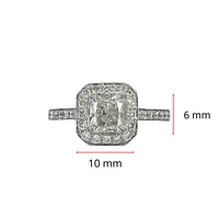 14K White Gold 1.41cttw Diamond Engagement Ring, Size 6