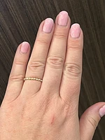 10K Yellow Gold 0.10cttw Diamond Ring, size 6.5