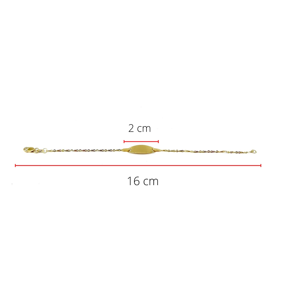 10K Yellow Gold Baby ID Bracelet