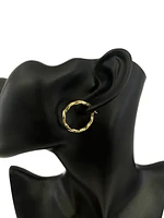 10K Yellow Gold 27mm Earrings