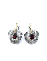 Silver Garnet Earring
