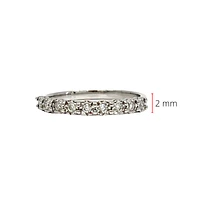 10K White Gold 0.15cttw Illusion Setting Diamond Ring, size 6.5