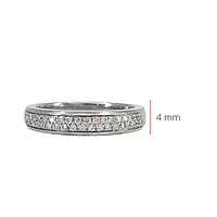14K White Gold 0.36cttw Diamond Pave Set Ring- Size 6.5