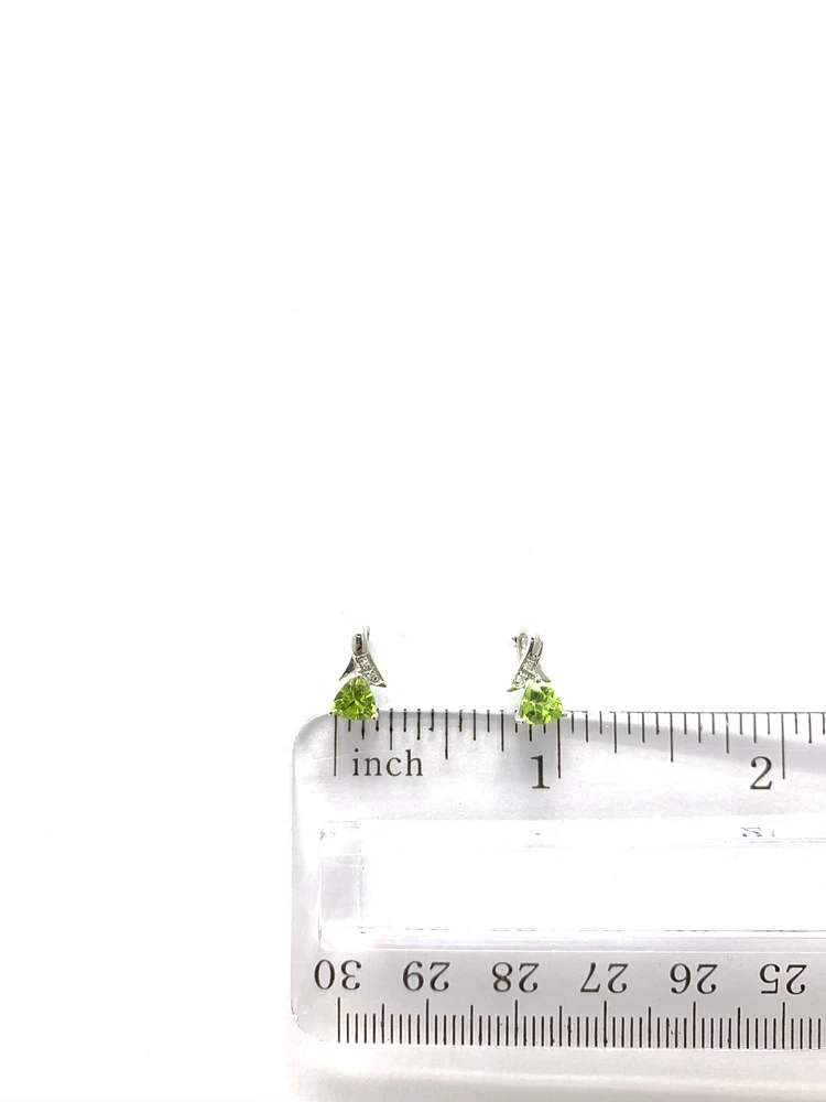Peridot & Diamond Earrings