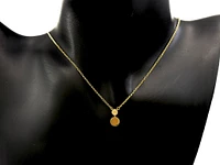10K Yellow Gold 0.04cttw Diamond Necklace - 18"