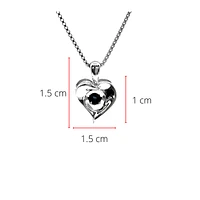 Sterling Silver Sapphire 0.10cttw Pendant,18"