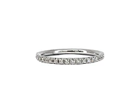 Platinum 0.25cttw Diamond Wedding Band, size 7