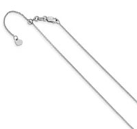 Adjustable 14K Gold Round Cable Chain 16