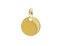 10K Yellow Gold Disc Charm,15MM