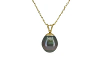 10/14K Yellow Gold Tahitian Pearl Pendant