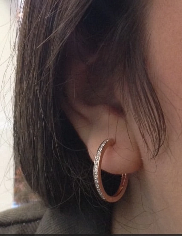 Diamond Hoop Earrings