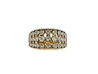 10K Yellow Gold Diamond 0.33cttw Illusion Setting Ring, Size 6.5