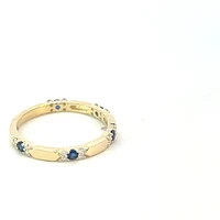 10K Yellow Gold Sapphire & Diamond Ring