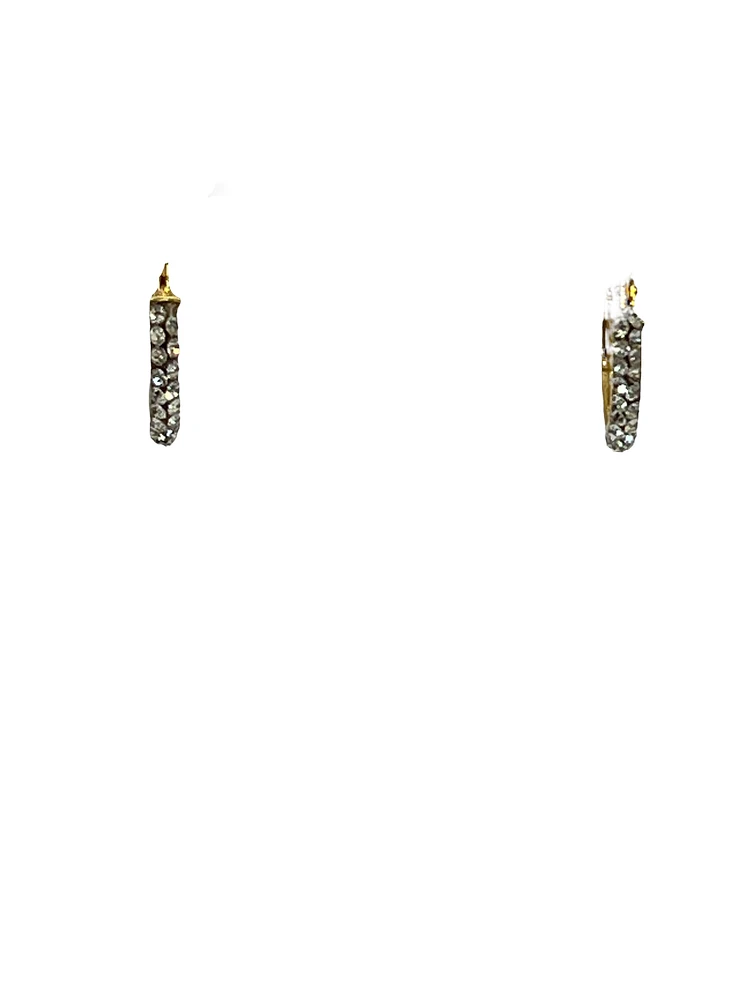 10K Yellow Gold Cubic Zirconia 15mm Earrings