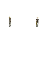 10K Yellow Gold Cubic Zirconia 15mm Earrings