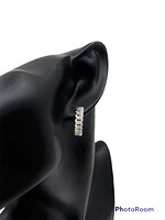 10K White Gold 0.66cttw Miami Cuban Link Diamond Earring