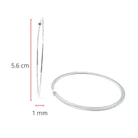 Sterling Silver Hoop Earrings 50mm