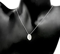 10K White Gold 0.30cttw Diamond Pendant, 18"