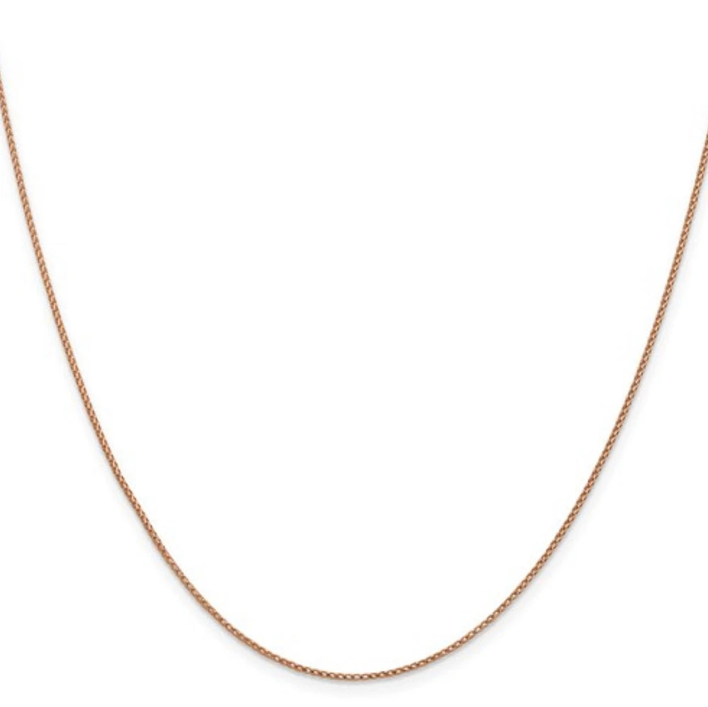 14K Rose Gold Franco Chain - 1mm